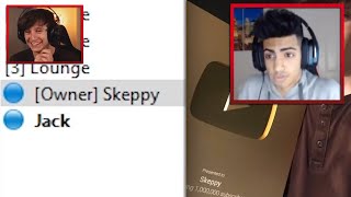 Skeppy reacts to JackSucksAtLife accidentally stealing his Gold Play Button [upl. by Yael]