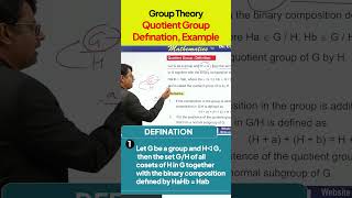 Group Theory  Quotient Group  Definition shorts youtubeshorts tricks trending maths [upl. by Lamoree]