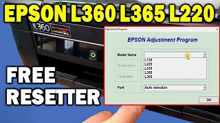 HOW TO RESET EPSON L360 L220 L365 WITH FREE RESETTER [upl. by Arivle]