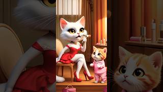 Little Kitten is Doing MakeUp For The First Time 💫🩷🤩 cat cute funny baby [upl. by Erinn]