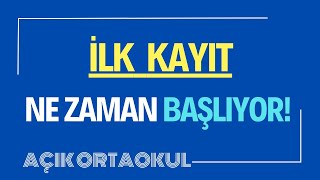 Açık Öğretim Ortaokulu 1Dönem İlk Kayıt İşlemleri Ne Zaman Başlıyor Gereli Evraklar Neler [upl. by Seligmann]