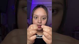 fake septum piercing❤️‍🔥septumpiercing septum piercing fake viral fypシ foryou reels hack [upl. by Dygal]