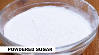 Homemade Powdered Sugar Recipe  Cooking Basics [upl. by Kreg295]