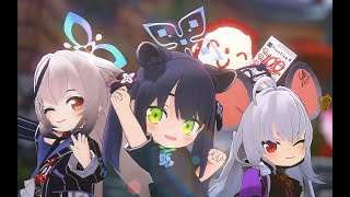 【Blue Archive MMD／4K／60FPS】Sunohara Kokona × Sunohara Shun × Yakushi Saya【Pico Pico Tokyo】 [upl. by Fairweather]