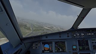 Toncontín MHTG Landing  Fenix A319 [upl. by Skill]