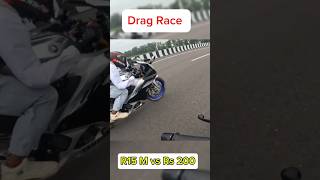 Drag Race Rs 200 vs R15 M trendingvideo youtubeshorts ytshorts shortsviral shorts rs200vlogger [upl. by Aphrodite]