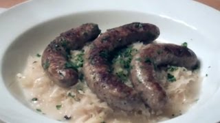 Quick German Bratwurst and Sauerkraut Dish [upl. by Pillihpnhoj]