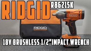 RIDGID R86215K 12quot 18V Impact Wrench Kit Unboxing amp Overview [upl. by Latsirc]