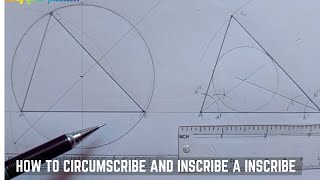 circumscribing and inscribing a circle in a triangle [upl. by Bonnie]