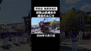 和歌山県橋本市原田だんじり2024 祭り 地車曳行 地車 和歌山 だんじり 祭 岸和田 [upl. by Ahseik]