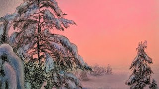 Frosty Sunset  Winter Soft Pastels Landscape Shorts [upl. by Yrellam]