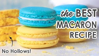 The Best Macaron Recipe for No Hollows  Perfect for beginners templates provided [upl. by Dena351]