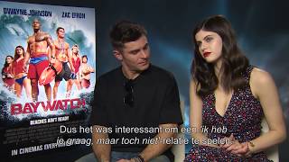 Baywatch  Interview Zac Efron amp Alexandra Daddario  Paramount Pictures Belgium [upl. by Ellecrag]