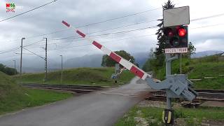 Železničné priecestie Lučivná SK  2672017  Železniční přejezd  Railroad crossing [upl. by Yhpos]