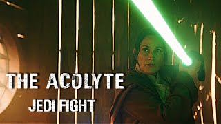 The Acolyte Jedi fight episode one  CarrieAnne Moss in acolyte [upl. by Yale]