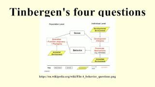 Tinbergens four questions [upl. by Nahgrom]