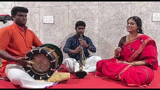 Bhuvanaja Iyengar  Day 1  Poomel Valarum Annaiye  Navaratri series  Navavaadyamelaa [upl. by Ibob]