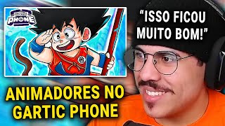 ANIMADORES FIZERAM UMA ANIMAÇÃO DE DRAGON BALL NO GARTIC PHONE  Michi Reage pixeldsn [upl. by Akina698]