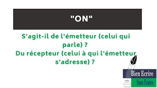 A quoi renvoie quotonquot  Les valeurs du pronom indéfini quotonquot [upl. by Anaeda]