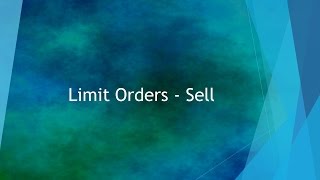 Using Limit Sell Orders on StockTrak [upl. by Gusti]