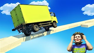 GTA 5 🐸 Two Wheel Balancing Truck Parkour [upl. by Panta]