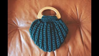 Como tejer bolso fácil con trapillo Crochet [upl. by Nahtanoy]