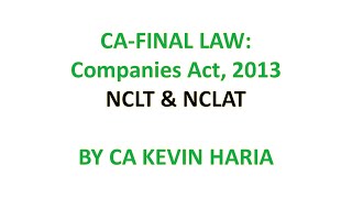 MAY23 REVISION OF NCLT AND NCLAT  CA FINAL LAW [upl. by Bonnibelle66]