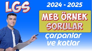 Ã‡arpanlar Katlar ve Asal Ã‡arpanlar MEB Ã–RNEK SORULAR 2025 kerim hoca [upl. by Helmut]