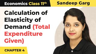 Class 11 Microeconomics Sandeep GargCalculation of Elasticity of Demand Total Expenditure Given [upl. by Bergmann]