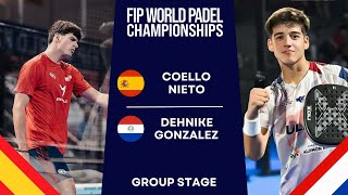 VERY SOLID  CoelloNieto VS DehnikeGonzalez  FIP WORLD PADEL CHAMPIONSHIPS 2024 [upl. by Nipahc]