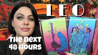 LEO 2 PEOPLE WANT YOU The next 48 hours Leo tarot reading ￼ [upl. by Haraf321]