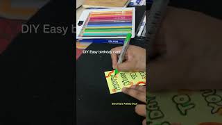 Create a beautiful and easy DIY birthday card with me 🎨✨ DIYBirthdayCard easydiy shorts [upl. by Orenid]