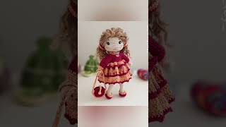 Doll Yesenia  clothes Free video tutorial amigurumipatternamigurumidollfreepatterncrochetdoll [upl. by Katalin]