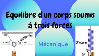 Comment déterminer les intensités des trois exercées sur un corps en équilibre  😊😊 [upl. by Eillod]