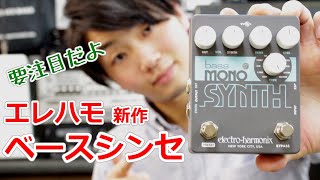 エレクトロハーモニクスの最新ベースシンセを最速レビュー！【Bass Mono Synth】 [upl. by Onit150]