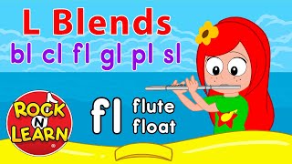 Beginning Consonant Blends with L  Learn to Read Words with bl cl fl gl pl sl  Rock ’N Learn [upl. by Saunders808]