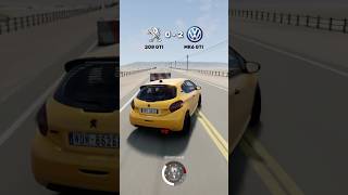 Volkswagen Golf 6 GTI Versus Peugeot 208 GTI beamngdrive beamng car gaming video [upl. by Hteboj]