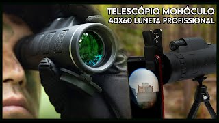 TELESCÓPIO MONÓCULO LELONG 40X60 HD MINI LUNETA PROFISSIONAL  TRIPÉ  SUPORTE P CELULAR  PORTÁTIL [upl. by Arat]