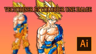 TUTO VECTORISER ET COLORIER UNE IMAGE AVEC ILLUSTRATEUR [upl. by Thoer]