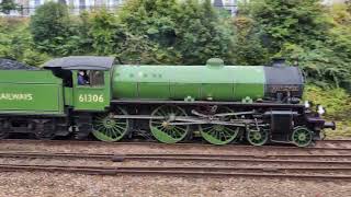 Mayflower 61306 pulling the Golden Hind into Plymouth station 25924 [upl. by Llevol]