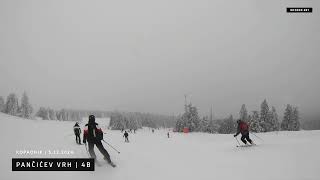 Staza Pančićev vrh sa oznakom 4b na otvaranju ski sezone na Kopaoniku [upl. by Inigo889]