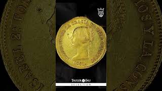 Esta moneda de oro es preciosa 100 reales de 1851 Madrid Isabel II [upl. by Amek]