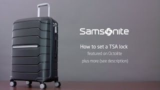 Samsonite Octolite  How to set the TSA lock code [upl. by Erdnaed]