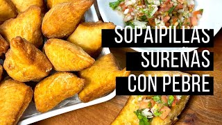 Receta Sopaipillas sureñas con pebre Sin zapallo [upl. by Aneleairam606]