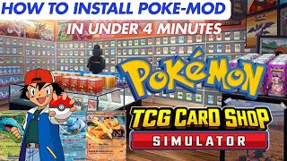 How To Install Pokemon Mod v44 For TCG Card Shop Simulator  IN UNDER 4 MINUTES [upl. by Sevein369]