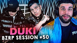 REACCIÓN A DUKI  BZRP MUSIC SESSIONS 50 Parte 1 🔵⚪ [upl. by Gavriella]