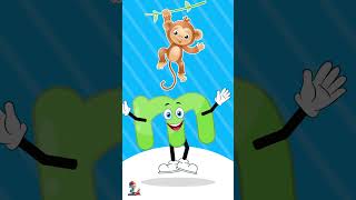 Letter M With For Words  M For Men Monkey Mouse Milk kids cartoon [upl. by Pazit]