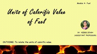 Units of Calorific Value By Dr Nisha Singh [upl. by Scheers367]