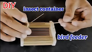 Unique Bird Feeder insect  DIY container [upl. by Etnovert]