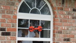 Removing arched vinyl window with window removal tool [upl. by Agatha]